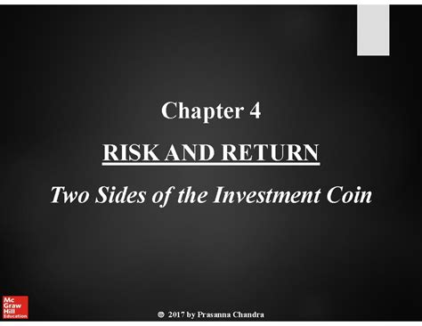 Risk and return - Chapter 4 RISK AND RETURN Two Sides of the Investment ...