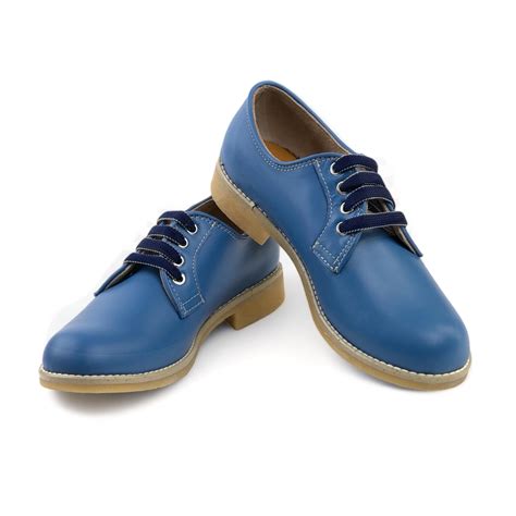 Kiki leather shoes (azure) – Pratesi Shoes