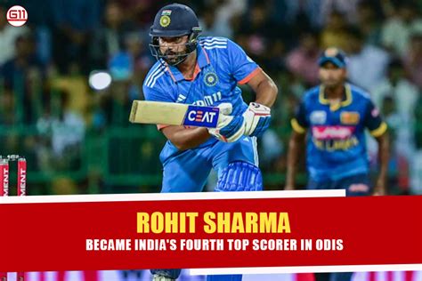 Rohit Sharma became India's 4th top scorer in ODI