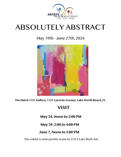 Artists of Palm Beach County "Absolutely Abstract" Gallery Viewing at ...