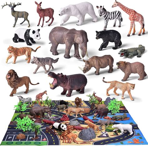 FUN LITTLE TOYS 38PCS Safari Animals Figures Playset | Ubuy India