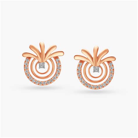 Sleek Charming Diamond Stud Earrings