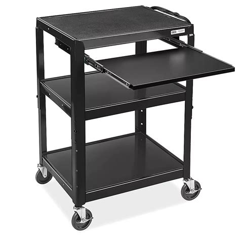 Computer Cart - 26 x 20", Black H-4607BL - ULINE