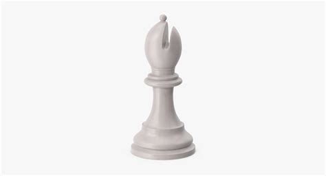 3d Chess Pieces Bishop White