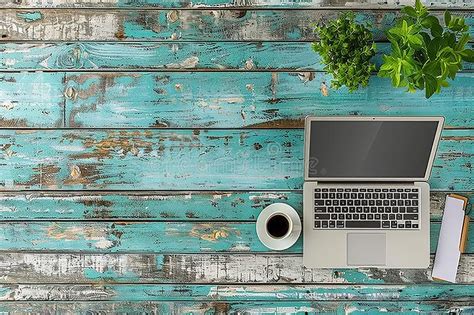 Image Work Desk with Laptop and Coffee 的图像结果