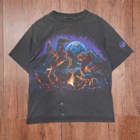 90s habitat mountain man nut&fruit co USA製 L/袖シングル | 古着屋youth vintage