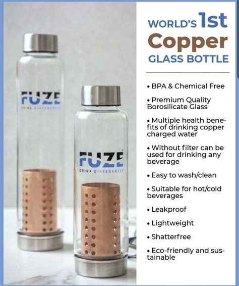 Best Fuze Glass Copper Bottle1 Suppliers in Delhi, Fuze Glass Copper ...