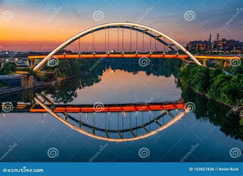 Downtown Nashville Tennessee Along the Cumberland River Stock Photo ...