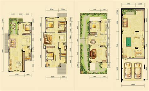 三层140+130㎡联排别墅户型设计图免费下载 - 建筑户型平面图 - 土木工程网