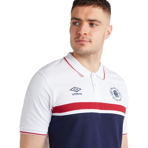 Buy Umbro Mens England Rugby Colour Block Polo Shirt Online at Lowest ...