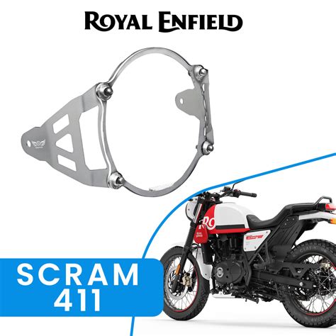 Buy Headlight Guard for Royal Enfield Scram 411 - Silver Online ...