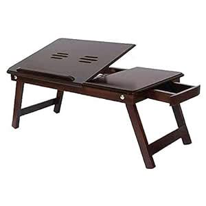 AAAA Tuba Art Wooden Laptop Table with Drawer Perfect for Using Laptop ...