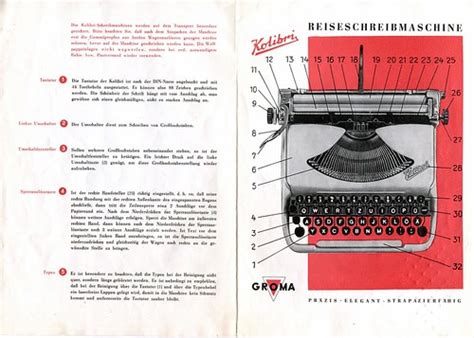 Groma Kolibri typewriter
