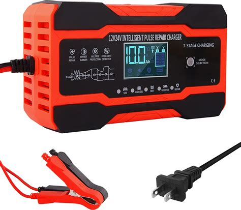 Buy JULAU Car Battery Charger, Smart Automatic Battery Charger,12V10A ...