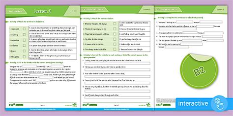 ESL Curriculum Level 14 Lesson 3 Interactive Activity Sheet