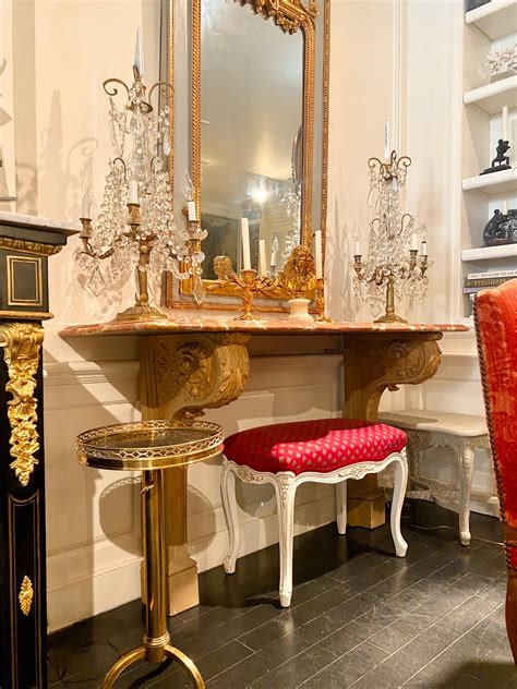 French Grey-Painted Marble and Stone Console Table, Owned by Lee Radziwill For Sale at 1stDibs