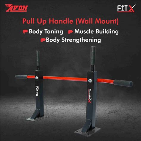 AVON FITX Pull Up Handle (Wall Mount) with Handle Grips Sweat-off PVC ...