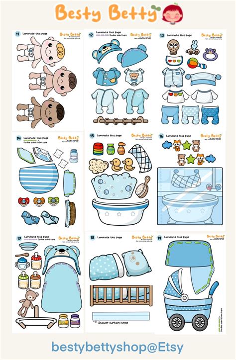 Pink Baby Paper Doll and Dollhouse Printable Girls Activity Book, Kids ...