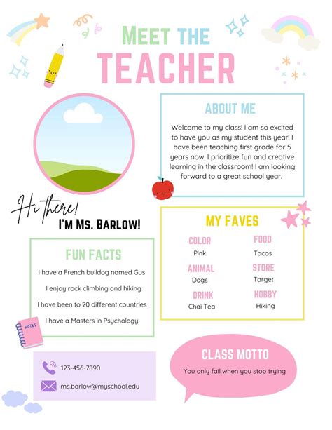 Meet the Teacher | Meet the Teacher Template | Editable Meet the ...