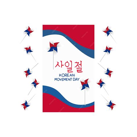 Premium Vector | Free vector march 1 is korean march 1st movement