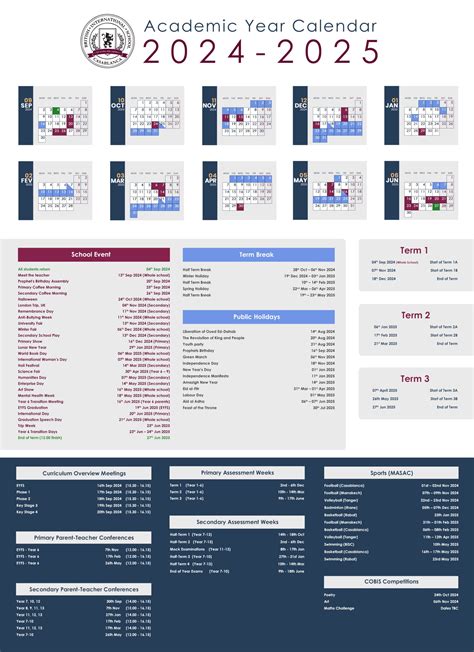 School Calendar – British International School of Casablanca
