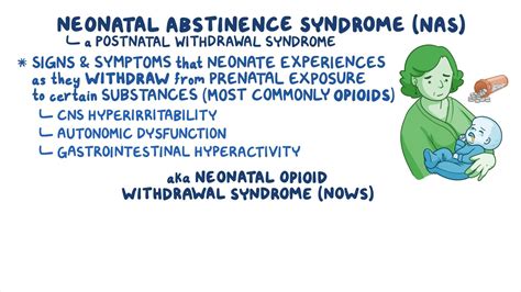 Neonatal abstinence syndrome: Nursing - Osmosis Video Library