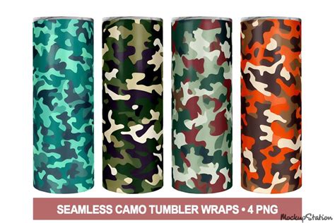Camo Tumbler Wrap | Seamless Tumbler Sublimation (3008933)