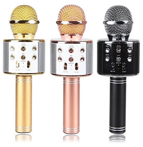Handheld Wireless Bluetooth Mike | Multi-Function Bluetooth Karaoke ...
