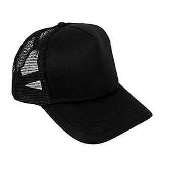 Buy Michelangelo Black Mesh Baseball Cap Trucker Hat Half net Plain ...