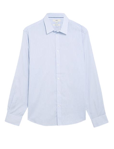 Buy Regular Fit Pure Cotton Striped Shirt at Marks & Spencer