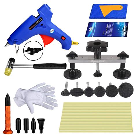 AUTOPDR 22pcs Car Dent Puller Kit, Car Dent Removal Set Dent Bridge ...