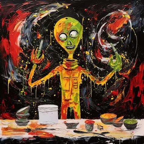 Image result for Alien Creatures in Acrylic Paint