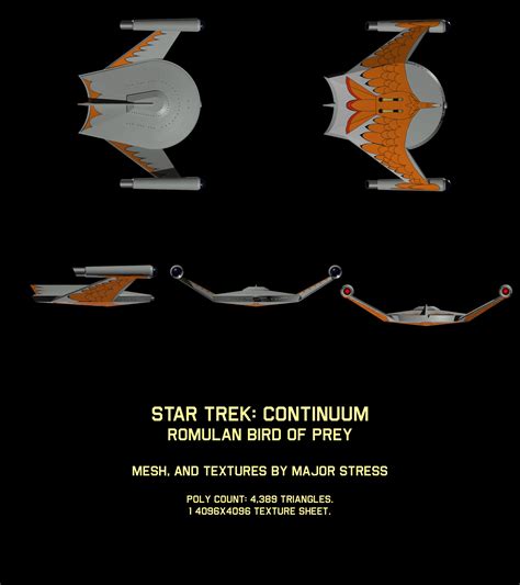 Major Stress - Romulan Bird of Prey classic TOS era