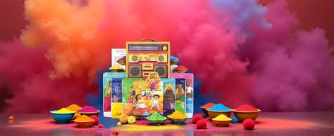 Buy Phool 6 Pack Holi Colour Boombox Party Pack -Pink Blue Green Yellow ...