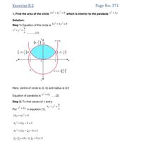 Exercise 8.2 : Application of Integrals NCERT Solutions - Mathematics ...
