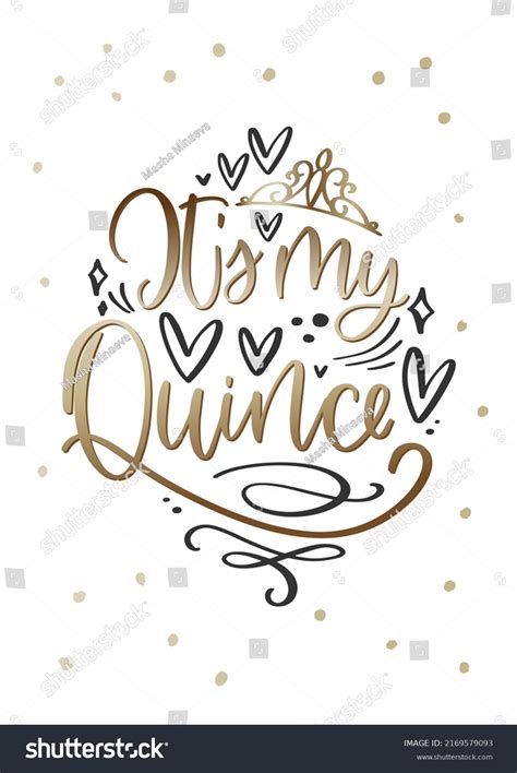 My Fifteen Calligraphy Text Spanish Birthday Stock Vector (Royalty Free ...