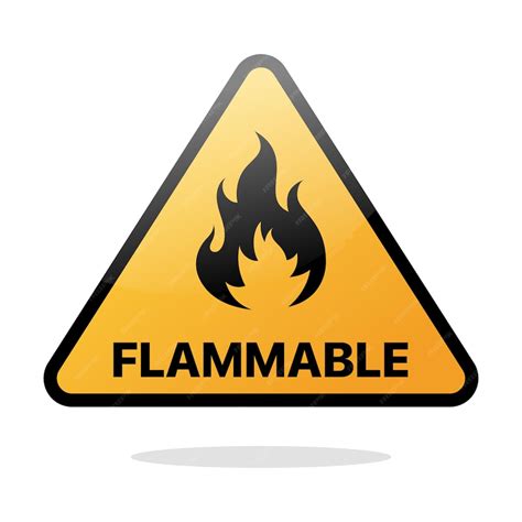 Flamable warning sign | Premium Vector
