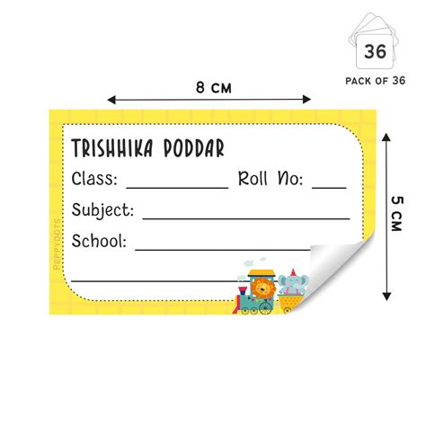 School Book Label - Animals Fun Ride – Popup Kids