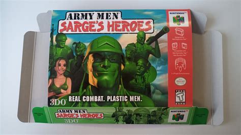Nintendo 64 Army Men Sarge's Heroes USA Box - Etsy UK
