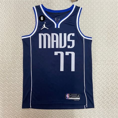 Camisa Masculina 2023NBA Dallas Mavericks Luka Doncic Navy Blue Team ...