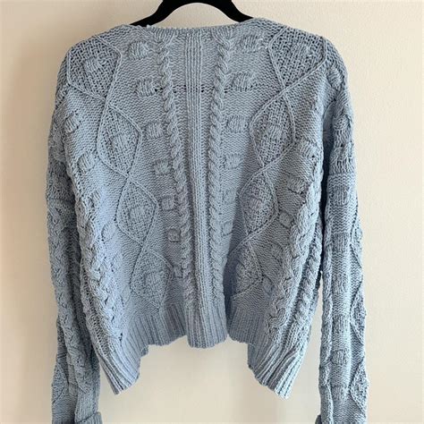 Baby Blue Cardigan sweater (size: medium) - Depop