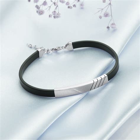 Bold Elegance 925 Sterling Silver Rhodium Plated Bracelet For Him – Zavya