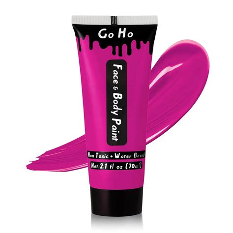 Amazon.com : Go Ho Hot Pink Body Paint Washable(2.37 oz),Water Based ...