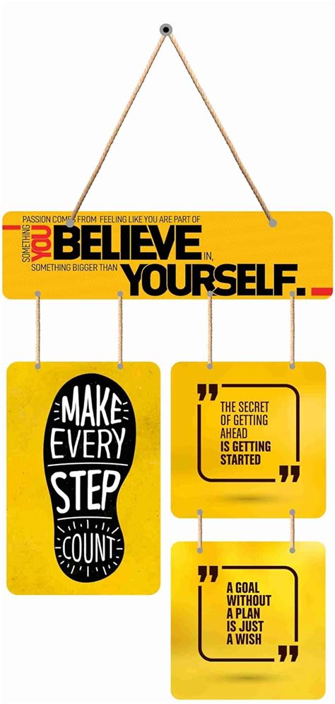SAF motivational Mdf Wooden Wall Hanging Home Decor Plates, wall ...