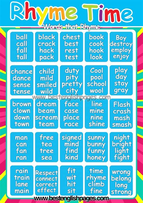 Rhyming Words With Down at Douglas Jacobson blog