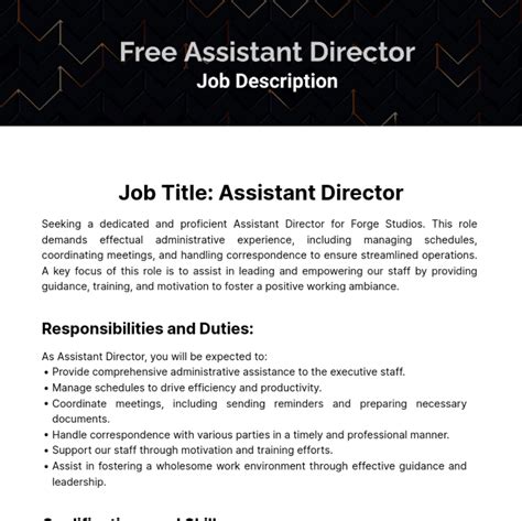 Image result for Assistant Program Director Job Description