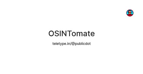 OSINTomate — Teletype