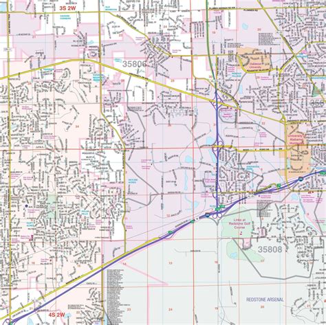 Huntsville Alabama Old Maps Big Spring Park & Downtown Historic