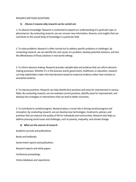 Image result for Research Method Questions and Answers