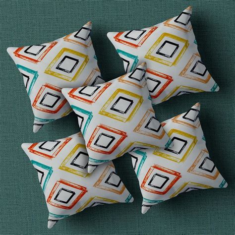 Buy BEING IBAN Cotton White Pattern Decorative Throw Pillow Cushion ...